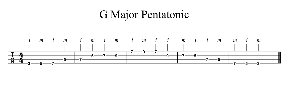 G Major Pentatonic bass