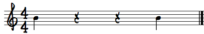 bar of qrt and rests