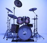 blue drum set
